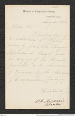Nachlass Franz Steindachner, Brief von Alexander Agassiz an Franz Steindachner (22.05.1876), Inv.Nr. 2.02, Seite 1